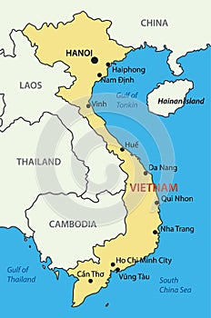 Socialist Republic of Vietnam - vector map