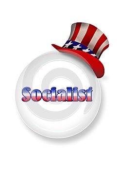 Socialist and Uncle Sam photo