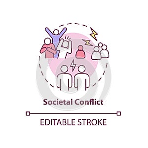 Societal conflict concept icon