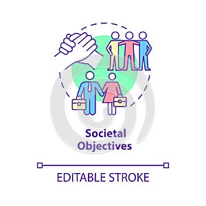 Societal objectives concept icon