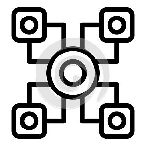 Societal sincerity help icon outline vector. Sensed linear law