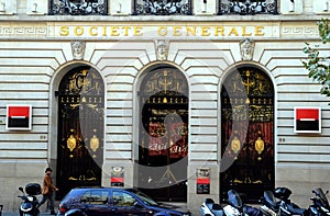 Editorial Image of Societe Generale ( SociÃ©tÃ© GÃ©nÃ©rale ) Bank Branch in Paris