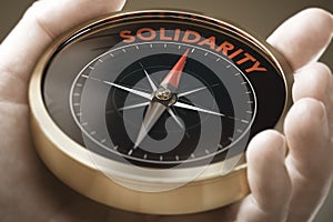 Sociology concept, social value, solidarity vs individualism photo