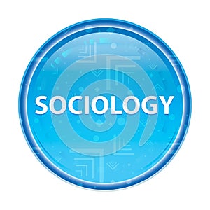 Sociology floral blue round button