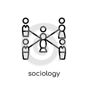 Sociology icon. Trendy modern flat linear vector Sociology icon