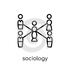 Sociology icon. Trendy modern flat linear vector Sociology icon photo