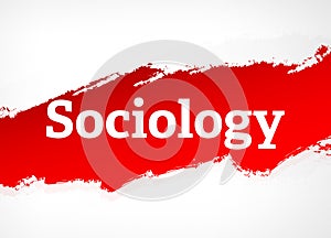 Sociology Red Brush Abstract Background Illustration