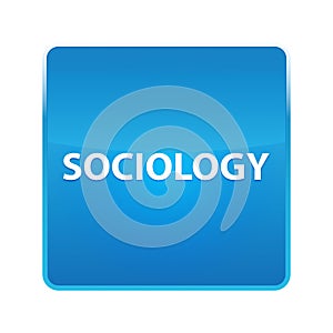 Sociology shiny blue square button