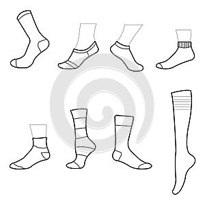 Sock clipart sock drawing sock icon symbol isolated on white background vector photo