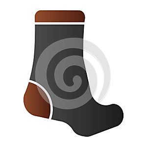 Sock flat icon. Textile clothing color icons in trendy flat style. Hosiery gradient style design, designed for web and