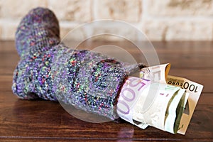 Sock full of money