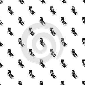 Sock with heart pattern seamless vector