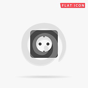 Socket flat vector icon