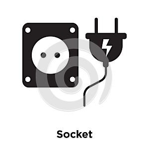 Socket icon vector isolated on white background, logo concept of
