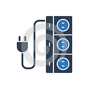 Socket Plug Icon - Electric Outlet Icon