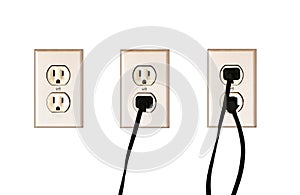 Socket plugged and unplugged