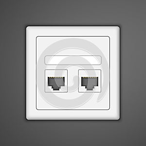 Socket rj45 icon.