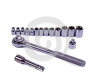 Socket set with wrench