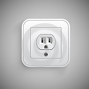 Socket, vector. Electrical outlet.