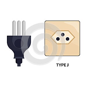 Socket vector icon.Cartoon vector icon isolated on white background socket.