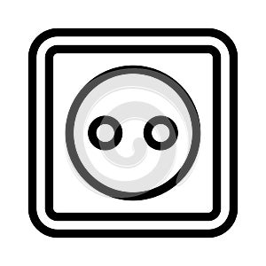 Socket thin line vector icon