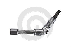Socket wrench isolated on the white background