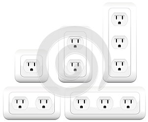 Sockets Outlets Variations Double Triple photo