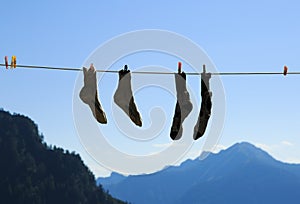 Socks drying