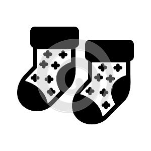 Socks, footwear, clothes, pair fully editable vector icon