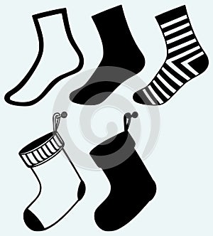 Socks and hristmas stocking