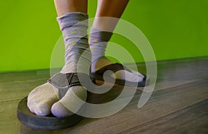 Socks in sandals photo