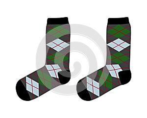 Socks on white background vector illustration