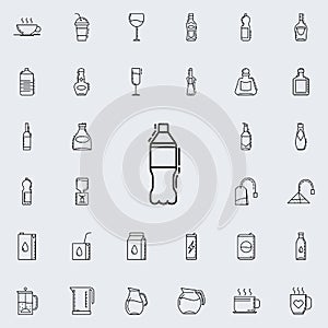 soda bottle dusk icon. Drinks & Beverages icons universal set for web and mobile