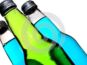 Botellas sobre el ángulo 