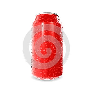 Soda can isolated on white background