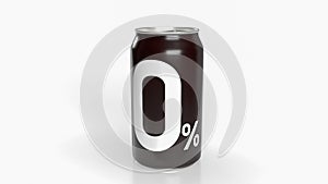 The soda can zero percent for health concept 3d rendering