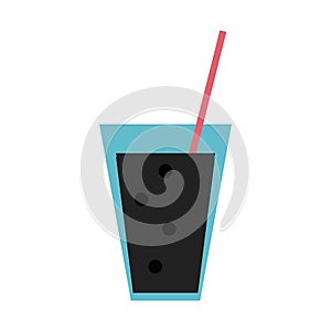 Soda cup with straw