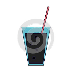 Soda cup with straw