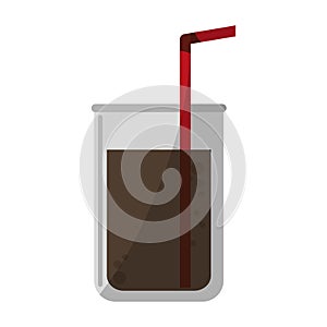 Soda cup with straw cartoon