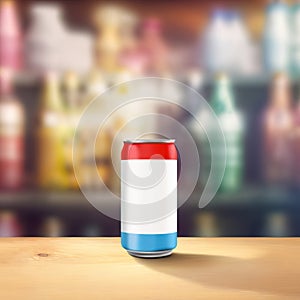 Soda drink or beer can, metail container for liquids, generic blank product packaging mockup