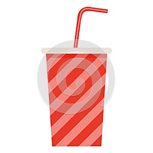 Soda drink flat icon vector illustration