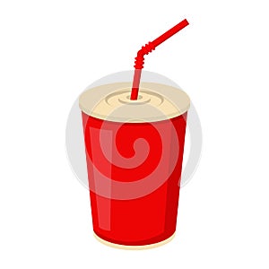 Soda drink in a red plastic cup