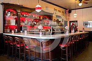 soda fountain menu board and nostalgic decor