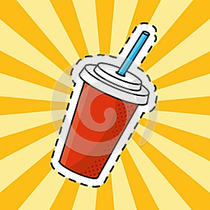 Soda paper cup vector illustration