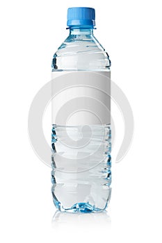 Soda water bottle with blank label