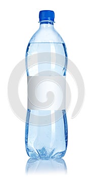 Soda water bottle with blank label