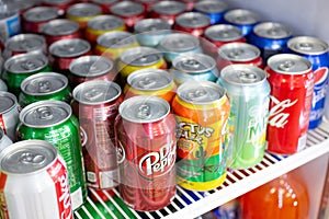 Sodas on display