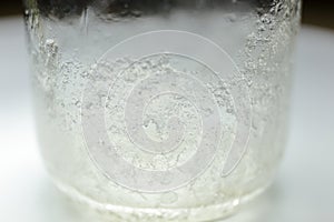 Sodium Acetate Crystals in a Glass Jar