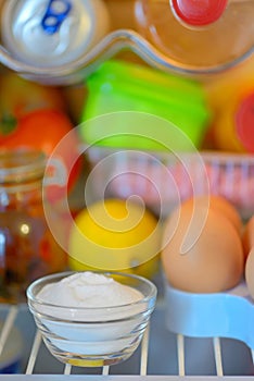 Sodium bicarbonate inside of fridge