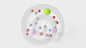 sodium calcium edetate molecule 3d, molecular structure, ball and stick model, structural chemical formula heavy metal antagonist